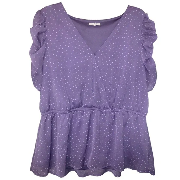 Maurices Polka•Dot Blouse 💜 - Picture 2 of 16